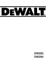 DeWalt DW294 Manual do proprietário