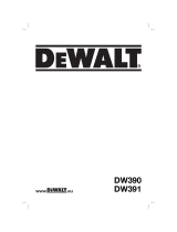 DeWalt DW391 T 5 Manual do proprietário