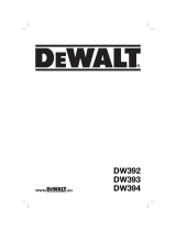 DeWalt DW394 T 5 Manual do proprietário