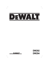 DeWalt DW292 T 2 Manual do proprietário