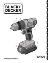 Black & Decker 1-Gang Akku-Bohrschrauber 18 Volt BDCDD18N Manual do proprietário