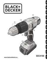 BLACK+DECKER 2-Gang Akku-Schlagbohrschrauber 18 Volt BDCH188N -ohne Akku und Ladegerät Manual do usuário