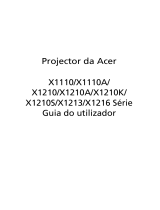 Acer X1213 Manual do usuário