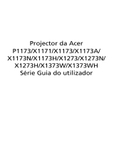 Acer X1273G Manual do usuário