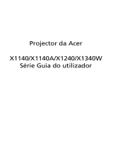 Acer X1140A Manual do usuário