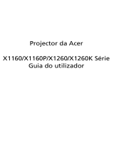 Acer X1160P Manual do usuário