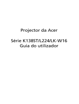 Acer K138ST Manual do usuário