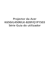 Acer K650i Manual do usuário