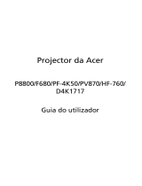 Acer P8800 Manual do usuário