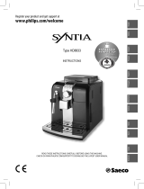 Saeco SYNTIA HD8833 Manual do proprietário