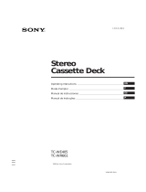 Sony TC-WE405 Manual do usuário