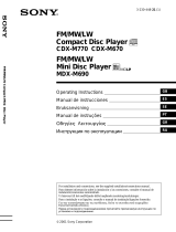 Sony CDX-M770 Manual do proprietário