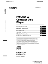 Sony CDX-CA750 Manual do proprietário