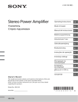 Sony XM-GS4 Manual do proprietário