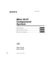 Sony MHC-RX80 Instruções de operação