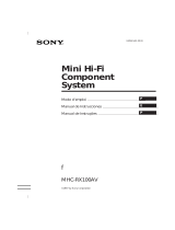 Sony MHC-RX100AV Instruções de operação