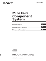 Sony MHC-GRX2 Instruções de operação