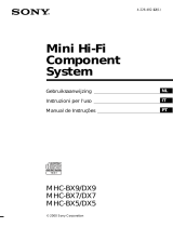 Sony MHC-BX5 Manual do proprietário