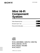Sony MHC-RXD7 Instruções de operação