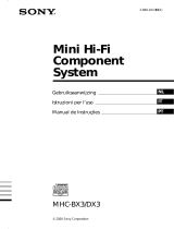 Sony MHC-BX3 Manual do proprietário