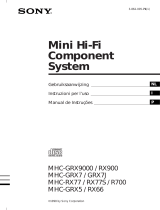 Sony MHC-GRX5 Manual do proprietário