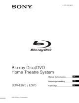 Sony bdv e 370 Manual do proprietário