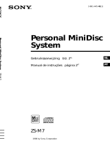 Sony zs m 7 Manual do proprietário