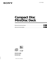 Sony MXD-D40 Manual do usuário