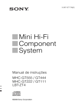 Sony MHC-GT555 Instruções de operação