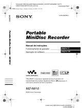 Sony MZ-N910 Instruções de operação