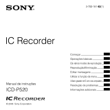 Sony ICD-P520 Instruções de operação