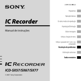Sony ICD-SX67 Instruções de operação