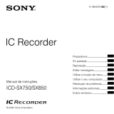 Sony ICD-SX750 Instruções de operação