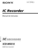 Sony ICD-MS515 Instruções de operação