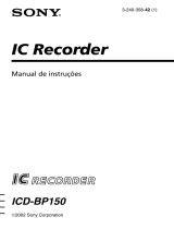 Sony ICD-BP150 Instruções de operação