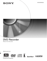 Sony RDR-HX1010 Manual do proprietário