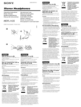 Sony MDR-J12G Instruções de operação