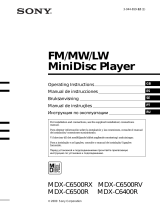 Sony MDX-CR6500RV Manual do usuário
