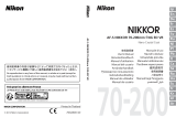 Nikon AF-S NIKKOR 70-200mm f/4G ED VR Manual do usuário