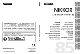 Nikon Nikkor AF-S 85mm f/1.8G Manual do usuário