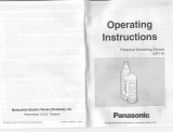 Panasonic ER115 Manual do proprietário