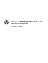 HP EliteDisplay E190i 18.9-inch LED Backlit IPS Monitor Guia de usuario
