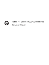 HP ElitePad 1000 G2 Healthcare Base Model Tablet Manual do usuário