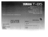 Yamaha T-85 Manual do proprietário