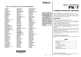 Roland PK-7 Manual do usuário