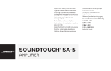 Bose SoundTouch SA-5 amplifier Manual do usuário
