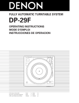 Denon DP-29F Manual do proprietário