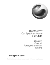 Sony Ericsson HCB-100 Manual do proprietário