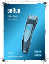 Braun HC50, HC20, Hair Clipper/Hair Perfect Manual do usuário