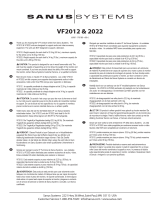 Sanus VISIONMOUNT COMPONENT SHELF-VF2021VF2022 Manual do proprietário